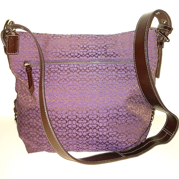 MUST SEE☆Brand New☆COACH 4CM Signature Purple Convertible Duffle Crossbody☆HTF … - Picture 7 of 16